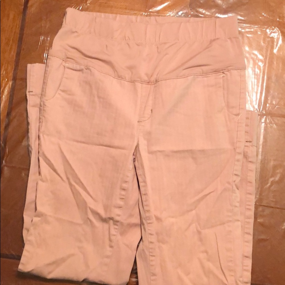 Pink maternity dress pants